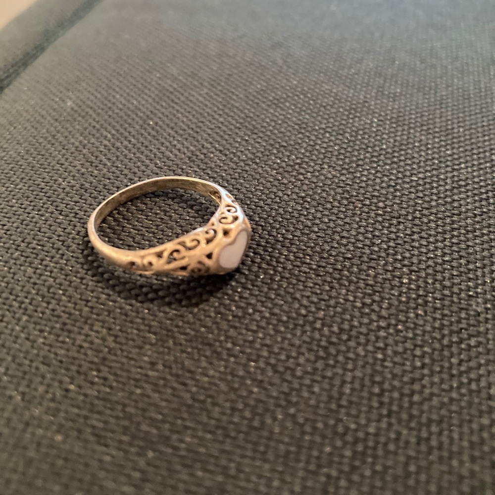 Silver heart ring size 5.5